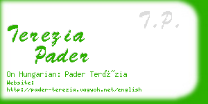 terezia pader business card